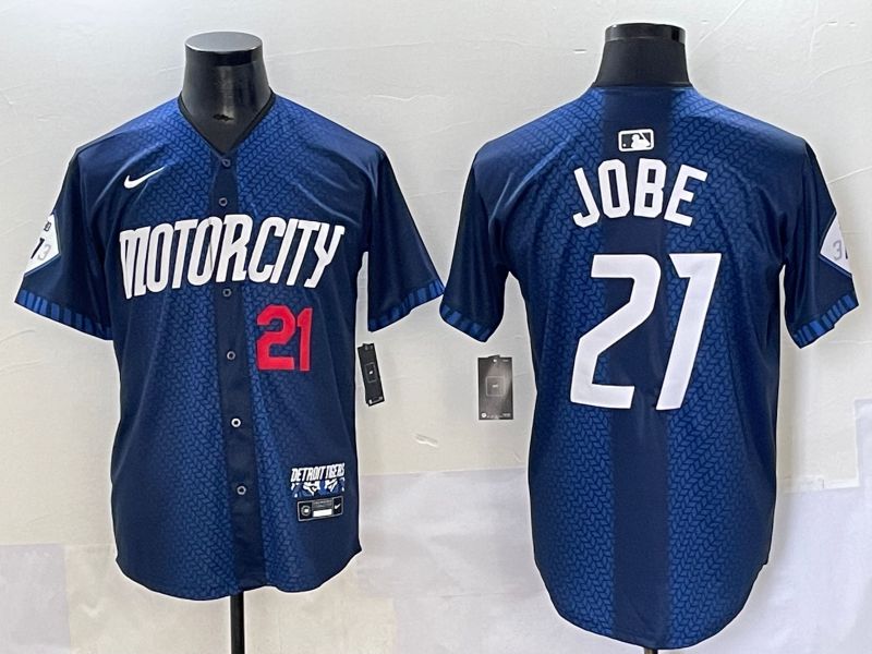 Men 2025 Detroit Tigers #21 Jobe Blue City edition Game Nike MLB Jersey style 2->detroit tigers->MLB Jersey